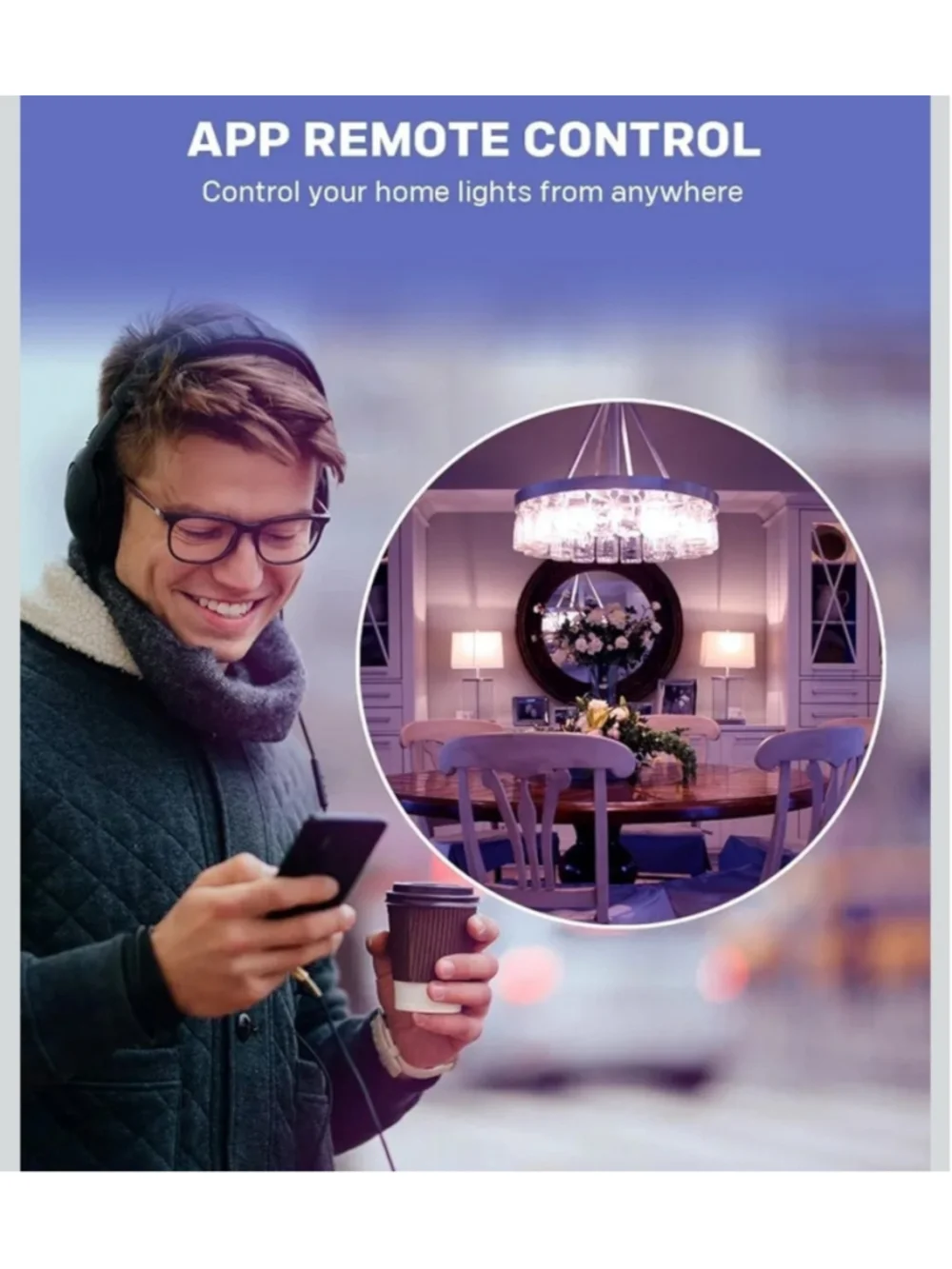 MCDYLUK g9 LED wifi smart light bulbs 4 pack Alexa / Google compatible dimmable